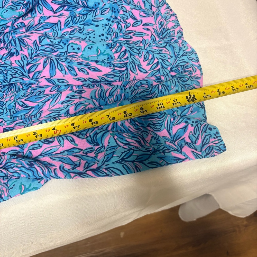 Lilly Pulitzer Zadie top featuring short flutter sleeves and a peplum silhouette - Picture 8 of 9